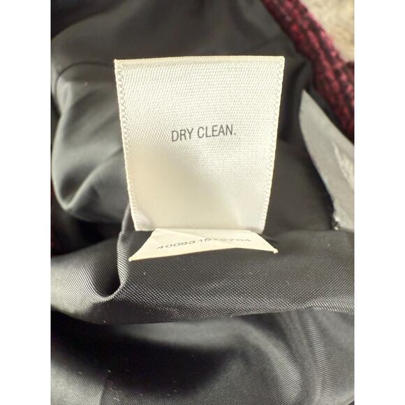 Dana Buchman Women Size 6 Moto Textured Outdoor Jacket Burgundy Long Sleeve Zip - Picture 8 of 9